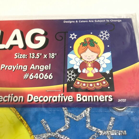 Christmas Garden Flag Praying Angel 13.5x18 Small Decorative Applique House Flag - Picture 5 of 7